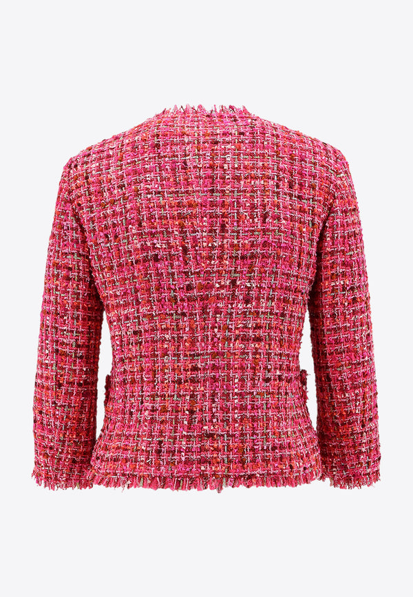 Tagliatore Lurex Tweed Blazer Pink DHARMAL30015_Y1223