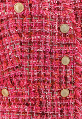 Tagliatore Lurex Tweed Blazer Pink DHARMAL30015_Y1223