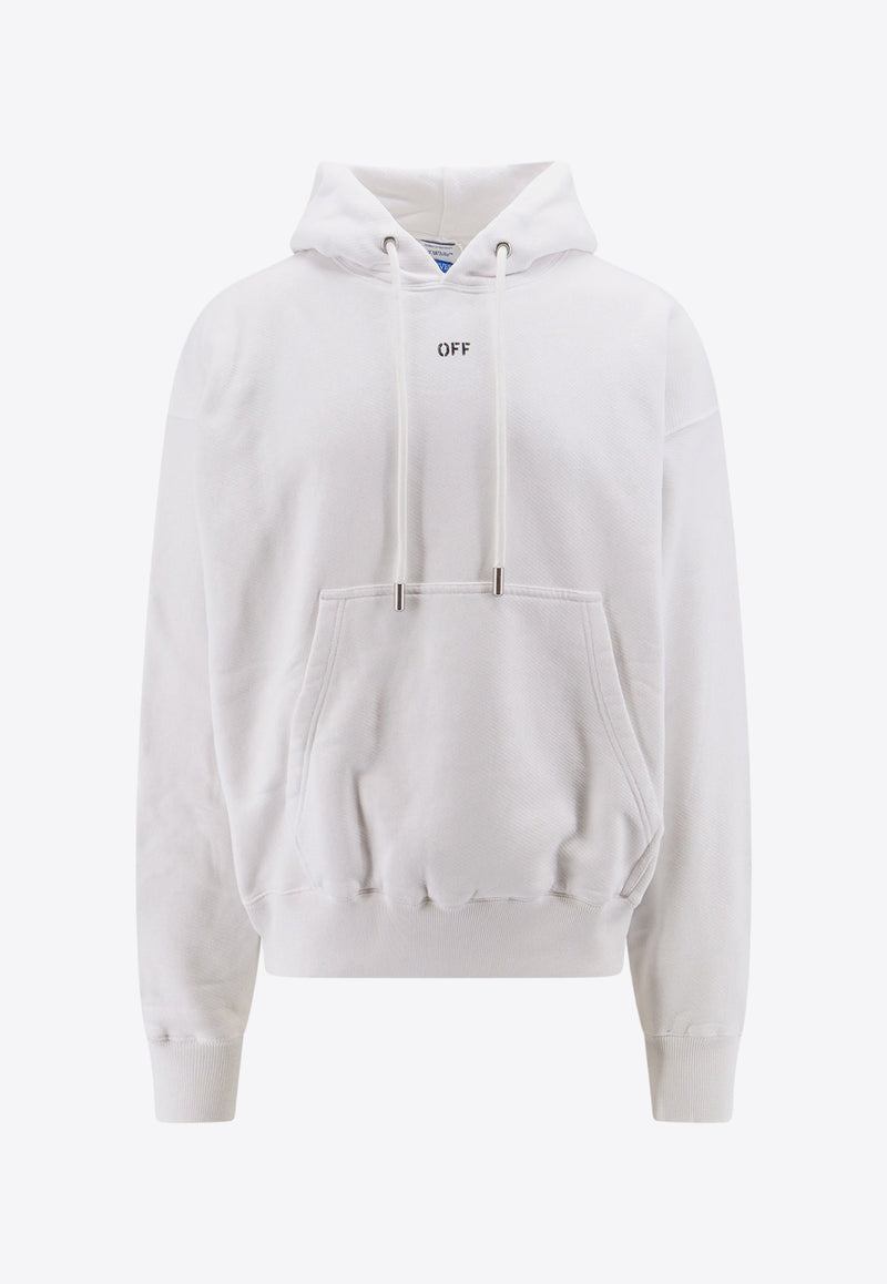 Off-White Off print Hooded Sweatshirt White OMBB085C99FLE010_0110