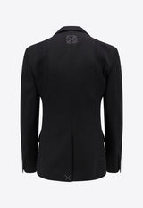 Off-White Single-Breasted Varsity Country Blazer Black OMEN094S24FAB001_1010