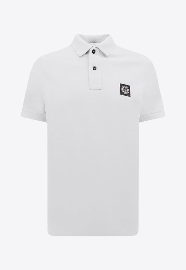 Stone Island Logo Patch Polo T-shirt White 80152SC17_A0001