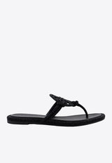 Tory Burch Miller Crystal Embellished Knotted Thong Sandals Black 152177_001