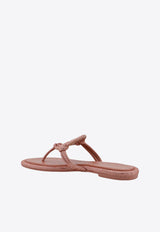 Tory Burch Miller Crystal Embellished Knotted Thong Sandals Pink 152177_667