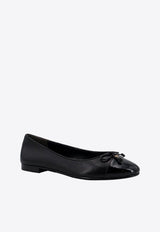 Tory Burch Cap-Toe Leather Ballet Flats Black 154511_004