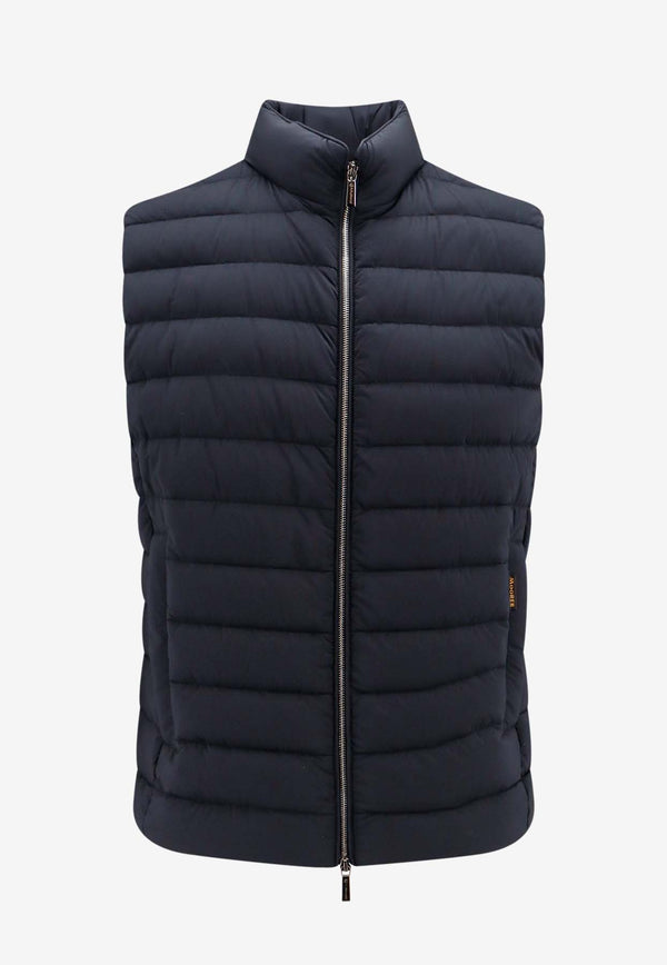 Moorer Calaf Quilted Padded VestBlue MOUGI200313_U0402