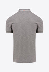 ZEGNA Logo Embroidered Polo T-shirt Gray E7358A5B746_K95