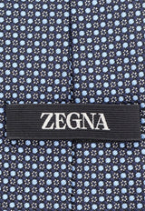 ZEGNA Jacquard Silk Tie Blue Z7D03TA71P8_BL1