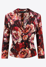 Dolce 
Gabbana Floral Print Cropped Blazer Multicolor F26S5TFSIBD_HR4YC