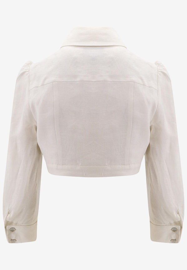 LAVI Rubino Cropped Shirt White BS5WD009_002