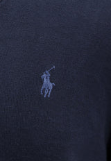 Polo Ralph Lauren Logo Embroidered V-neck Sweater Blue 710670789_004