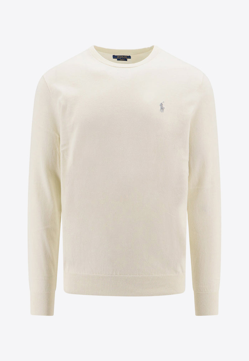 Polo Ralph Lauren Embroidered Logo Sweater White 710890558_007