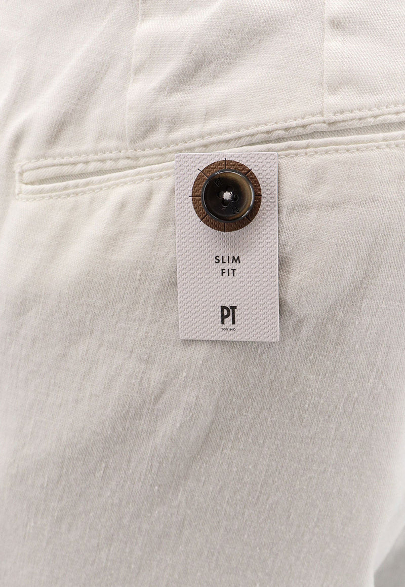 PT Torino Straight-Leg Tailored Pants White COVTJGZ20CL1NK17_N010