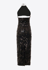 ROTATE Sequin-Embellished Maxi Dress Black 112045000_4004