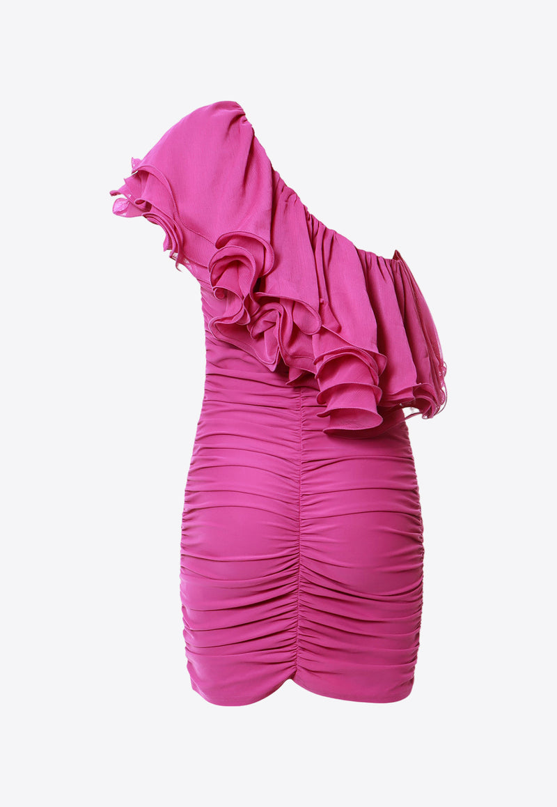 ROTATE One-Shoulder Ruffled Mini Dress Purple 1119072066_3250