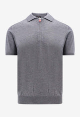 Kiton Ciro Paone Half-Zip Polo T-shirt Gray UMKX33Z_K284