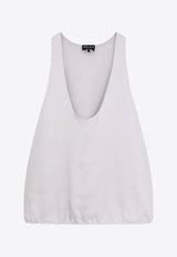 Giorgio Armani Sleeveless Silk Top Gray 4SHCC09BT04SJ_U82U