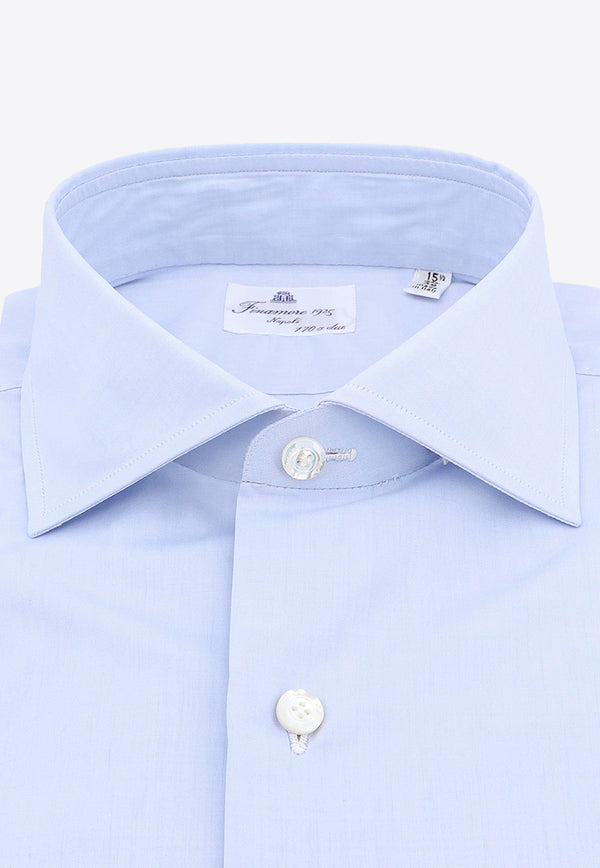 Finamore 1925 Long-Sleeved Button-Up Shirt Blue 840610C0239_14