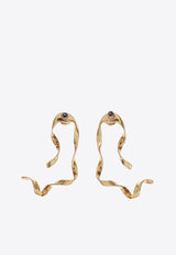 Dries Van Noten Faux-Pearl Wave Earrings Gold 241018217096_973