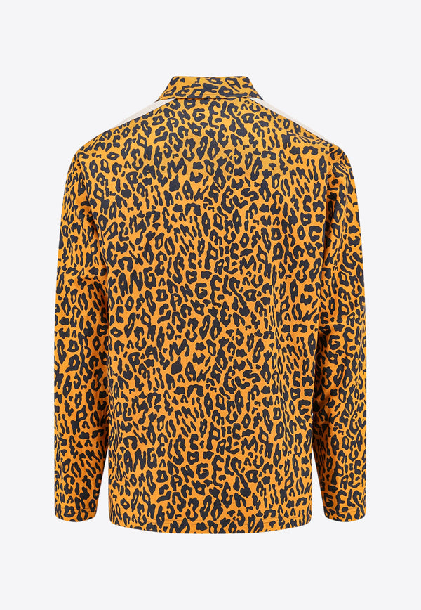 Palm Angels Cheetah Print Long-Sleeved Shirt Orange PMBD056S24FAB002_2010