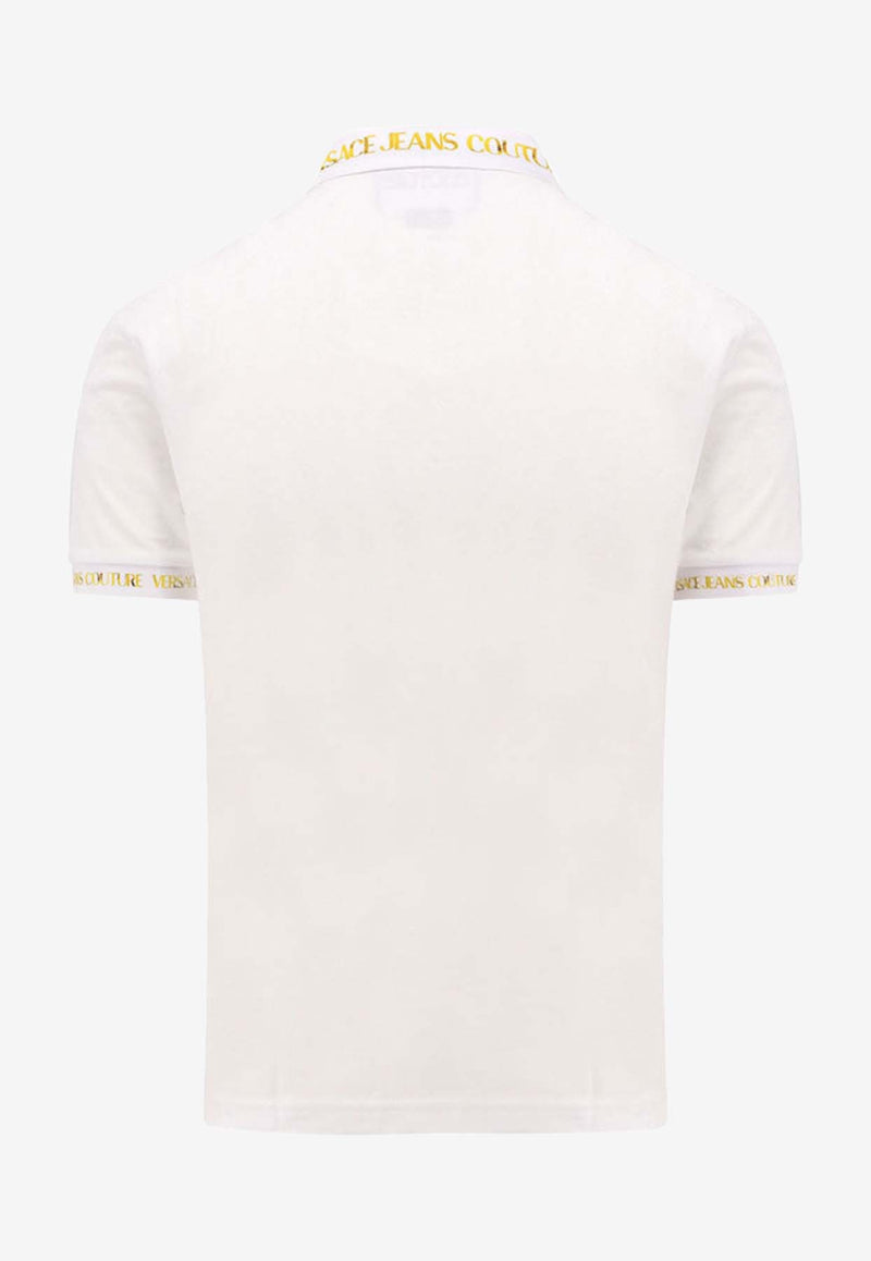 Versace Jeans Watercolor Couture Polo T-shirt White 76GAGT00CJ01T_G03