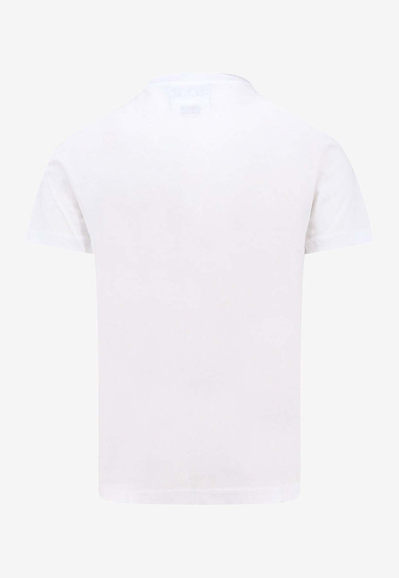 Versace Jeans V-emblem Logo T-shirt White 76GAHT02CJ00T_G03