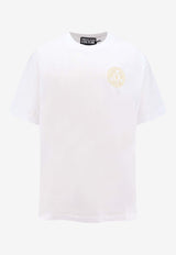 Versace Jeans V-emblem Logo Jersey T-shirt White 76GAHT03CJ00T_G03