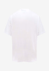 Versace Jeans V-emblem Logo Jersey T-shirt White 76GAHT03CJ00T_G03