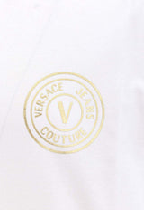 Versace Jeans V-emblem Logo Jersey T-shirt White 76GAHT03CJ00T_G03