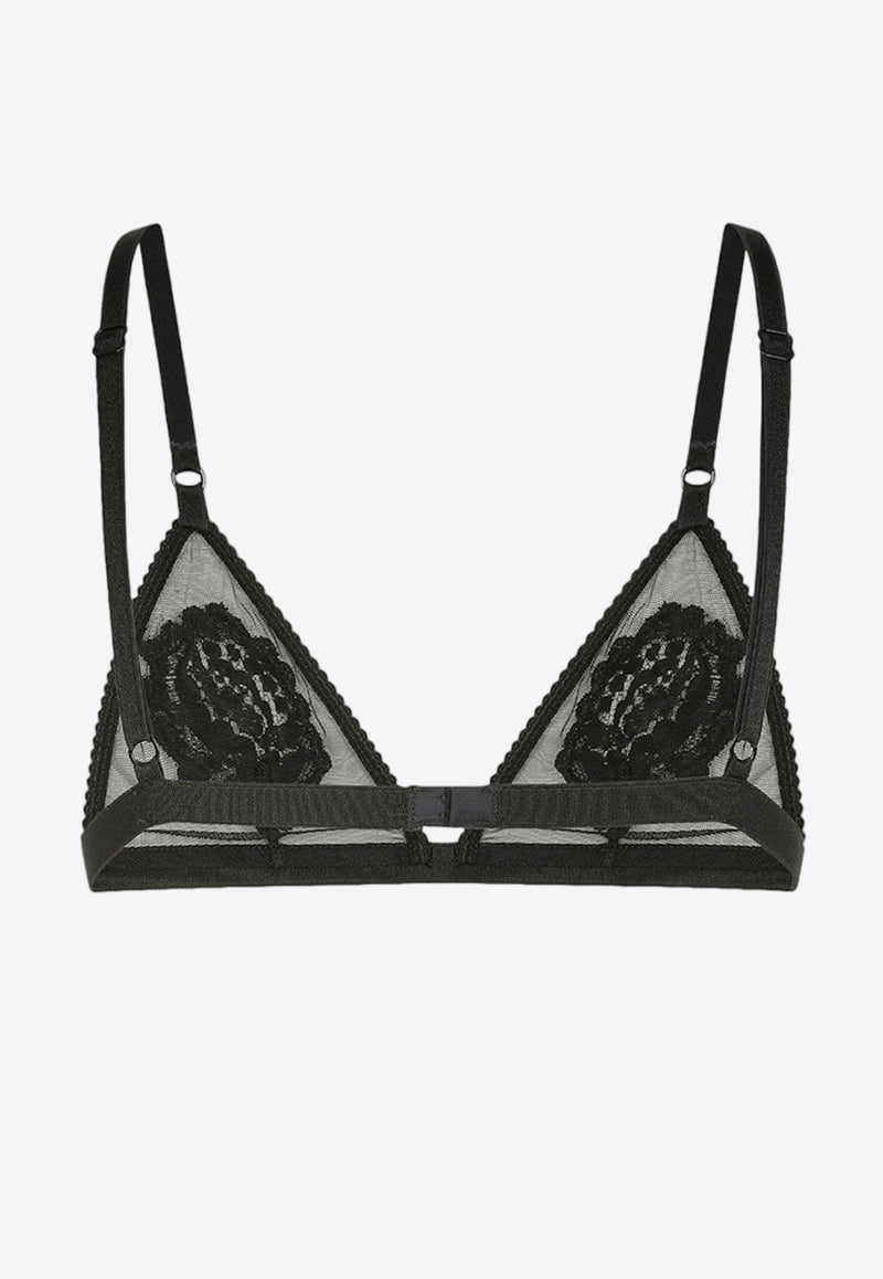 Dolce 
Gabbana Floral-Motif Triangle Bra Black O1G24TONQ79_N0000