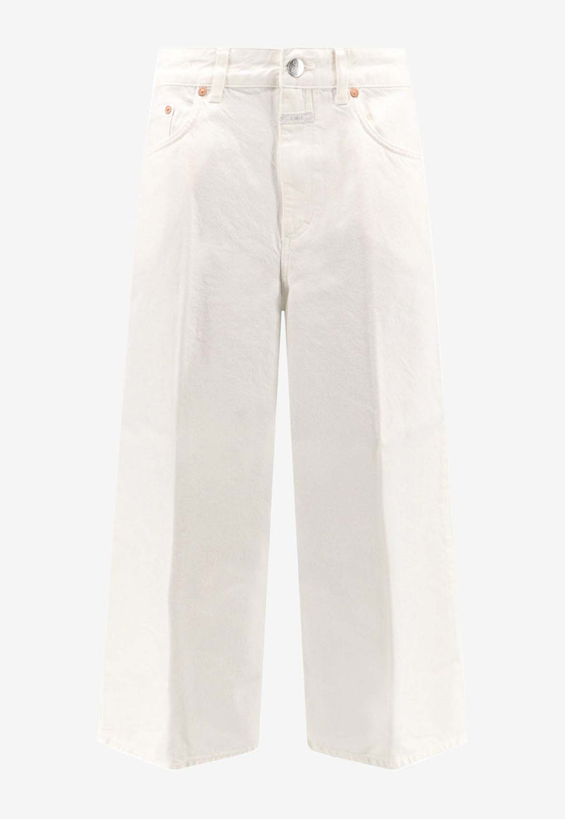 Closed Logo Patch Wide-Leg Pants White C2293111W2D_200