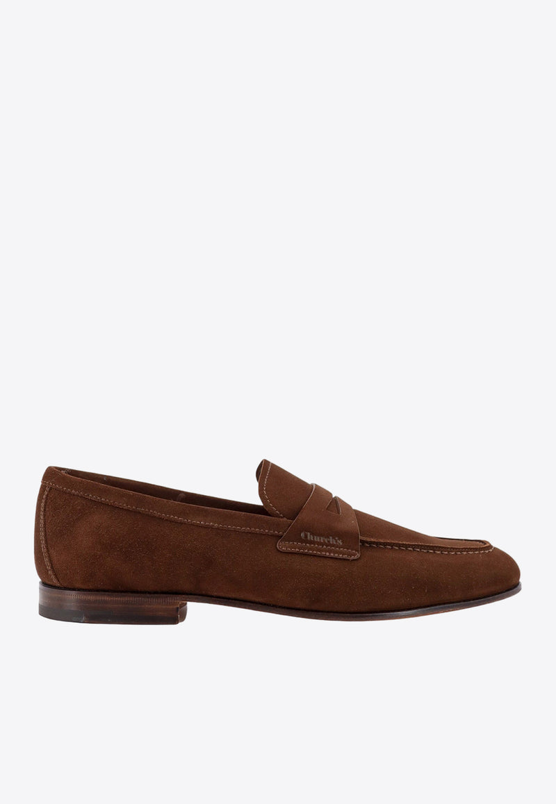 Church
s Maltby Suede Penny Loafers Brown EDB1409CA_F0AXO