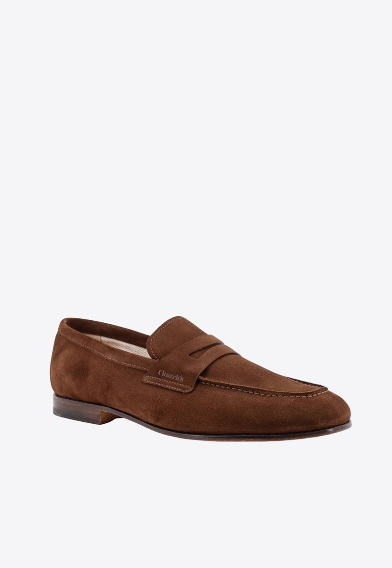 Church
s Maltby Suede Penny Loafers Brown EDB1409CA_F0AXO