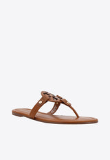 Tory Burch Miller Leather Thong Sandals Brown 11744_204