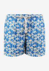 Peninsula Swim 
Wear Panama Printed Swim Short Blue MICROPANAMA_V2