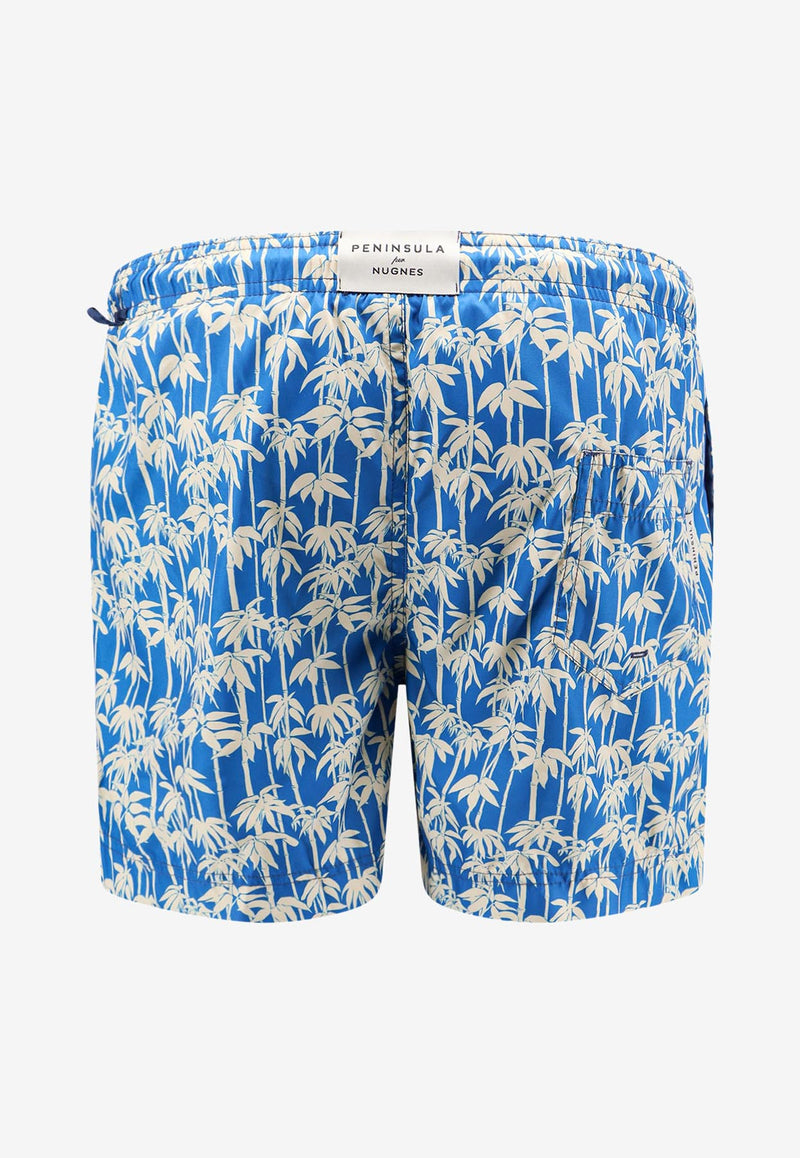 Peninsula Swim 
Wear Panama Printed Swim Short Blue MICROPANAMA_V2