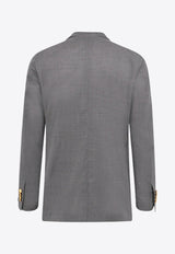 Tagliatore Double-Breasted Wool-Blend Blazer Gray 1SMC20K520109_G3220