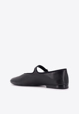 The Row Boheme Leather Ballet Flats Black F1396N60_BLK