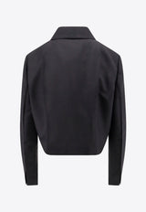 Fendi Deconstructed Tailored Cropped Blazer Black FJ7474S9A_F0GME