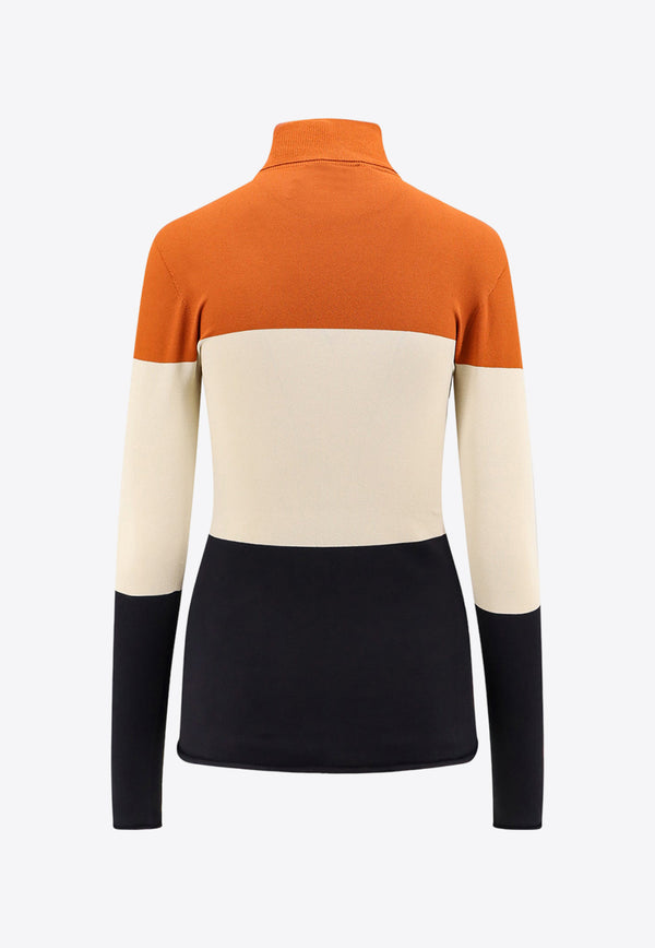 Fendi Colorblocked High-Neck Sweater Multicolor FZXB25ARV1_F1NY9