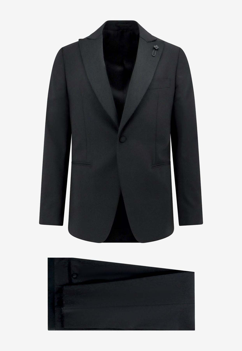 Lardini Wool Single-Breasted Tuxedo Suit Black EQ7765Q3ABDS40320_900