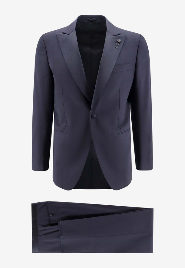 Lardini Wool Single-Breasted Tuxedo Suit Blue EQ7765Q3EQE62303_850