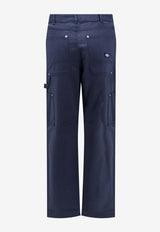 Dickies Logo Patch Straight-Leg Pants Blue DK0A4Z2E_TJA1