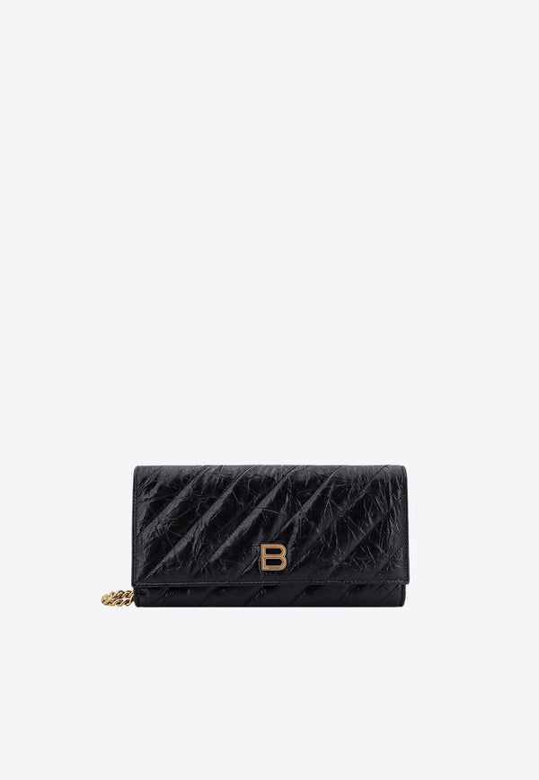 Balenciaga Crush BB Logo Quilted Leather Clutch Black 781723210J1_1000