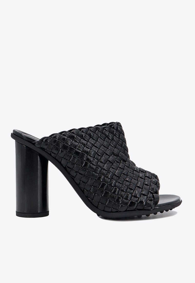 Bottega Veneta Atomic 90 Intreccio Leather Mules Black 787048V3XZ0_1000