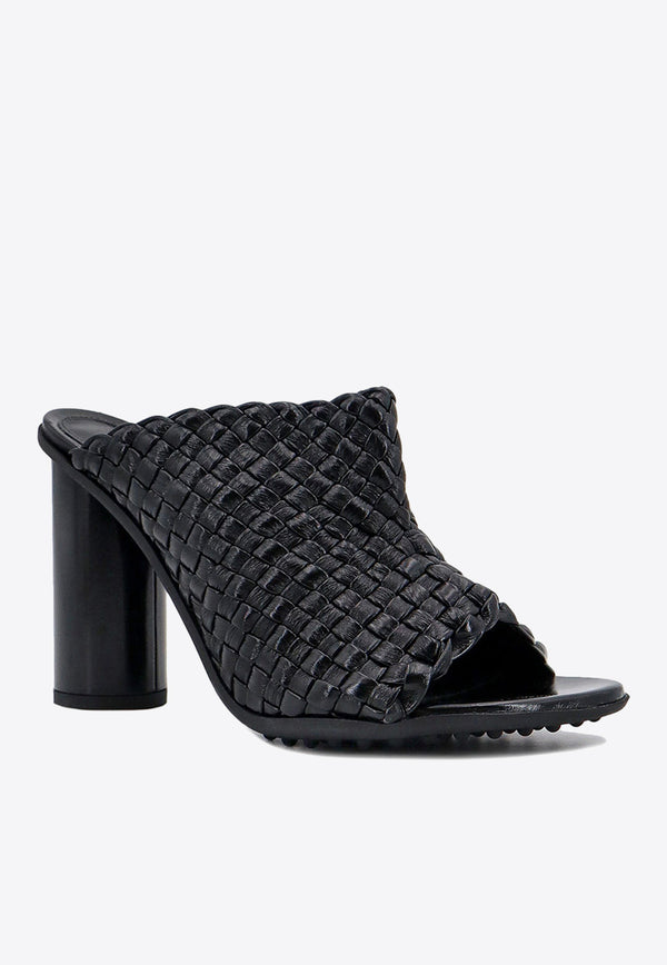 Bottega Veneta Atomic 90 Intreccio Leather Mules Black 787048V3XZ0_1000