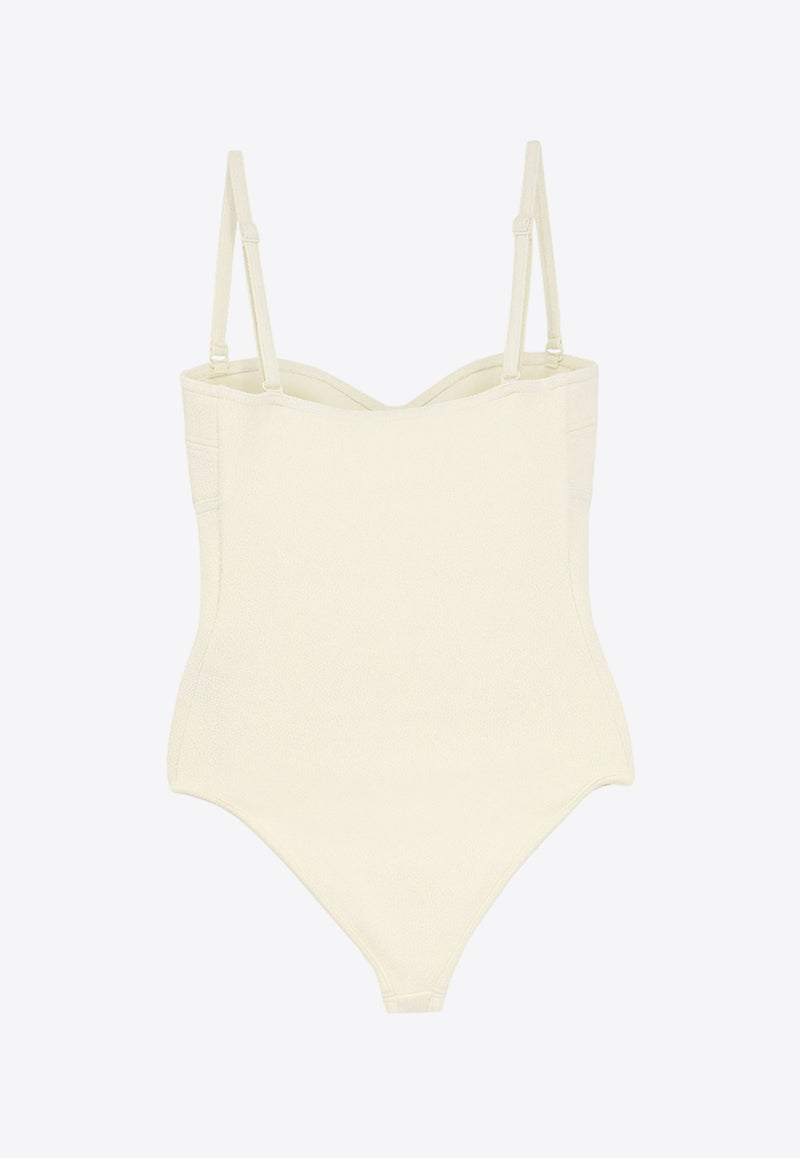 Bottega Veneta Sleeveless Bustier Bodysuit Off-white 782623V40F0_9204