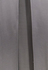 The Nina Studio Hathor Long Satin Top Gray HATHOR_SMOKE