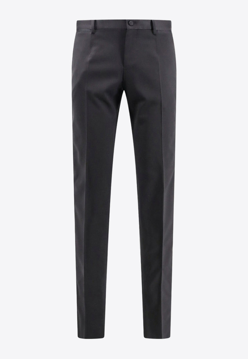 Dolce 
Gabbana Wool-Blend Tuxedo Pants Black GWZMXTGG861_N0000