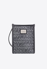 Dolce 
Gabbana Small Logo Jacquard Messenger Bag Black BM3025AJ705_8B969