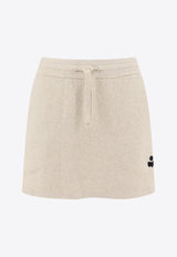 Isabel Marant Etoile Amaline Logo-Patch Mini Skirt Beige JU0238FAA3L75E_02LY